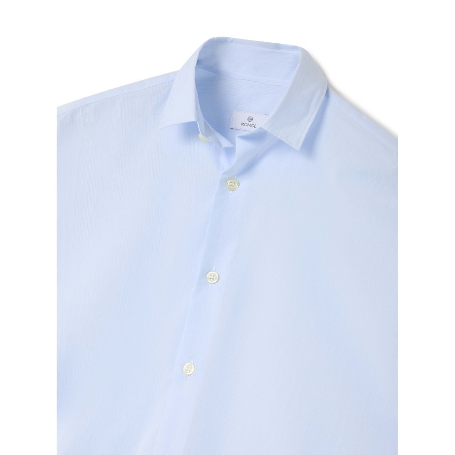 Men’s Blue Pinstripe Shirt 100% Cotton | Monge Studio