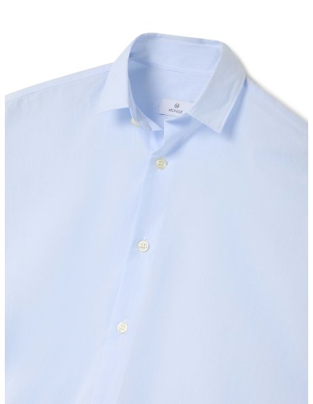 Men’s Blue Pinstripe Shirt 100% Cotton | Monge Studio