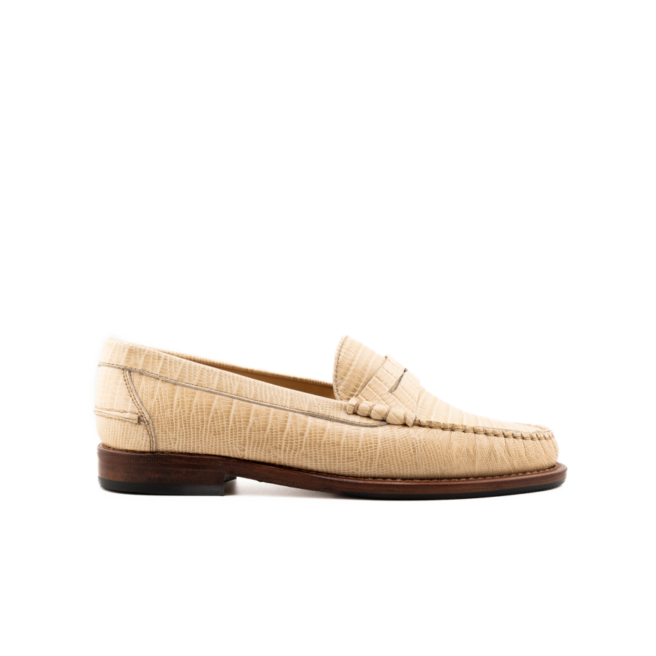 Mocasines Piel Grabada Lagarto - MONGE - Crafted in Spain