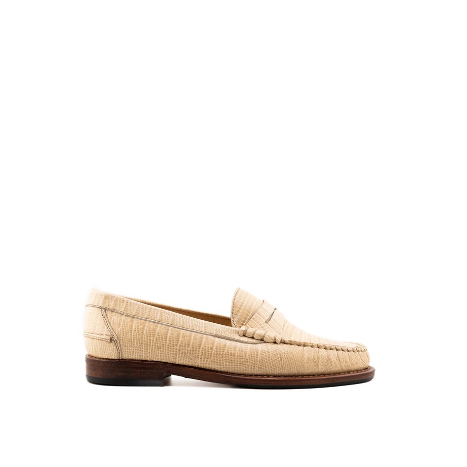 Mocasines Piel Grabada Lagarto - MONGE - Crafted in Spain