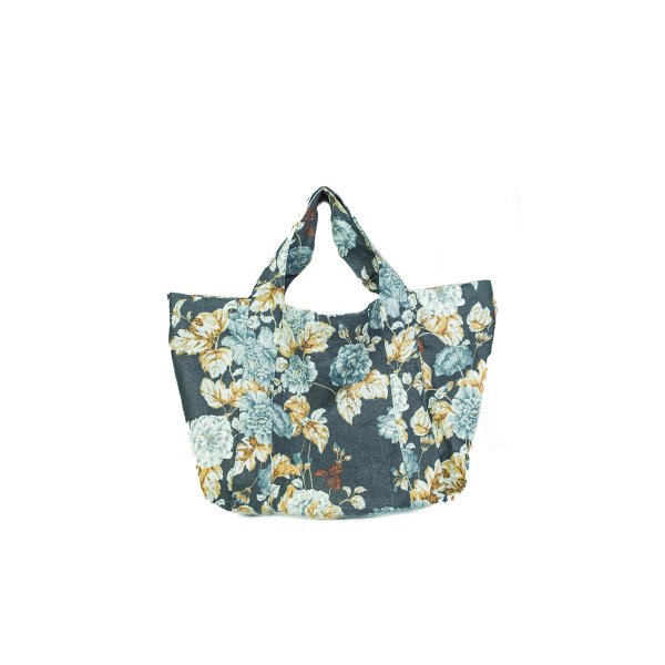 Bolso oversize de lino con estampado floral | Monge Studio