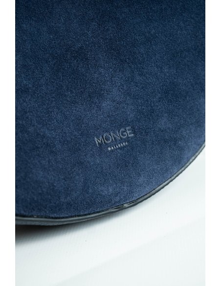 Bolso de piel de serraje azul | Monge Studio