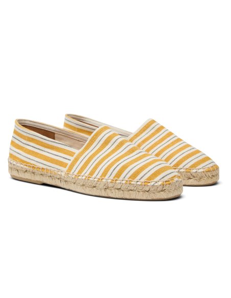 Linen & Cotton Stripe Espadrilles | Monge Studio