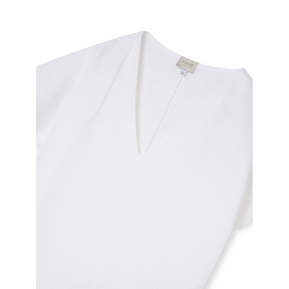 Vestido de Lino Blanco | Confeccionado en Mallorca | Monge Studio