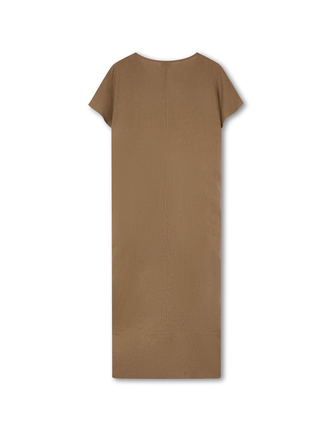 Tobacco Brown Linen Dress | Made in Mallorca | Monge Studio
