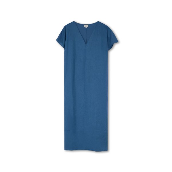Vestido de Lino Azul | Confeccionado en España | Monge Studio