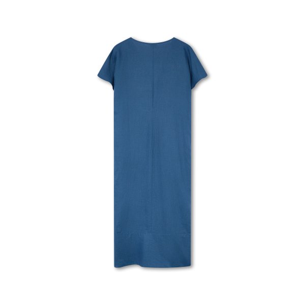 Vestido de Lino Azul | Confeccionado en España | Monge Studio 2