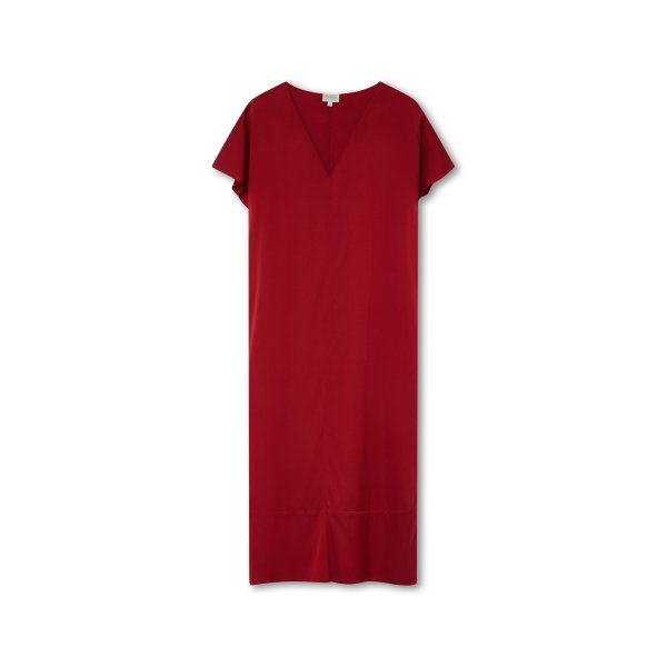 Vestido de Seda Rojo | Confeccionado en España | Monge Studio