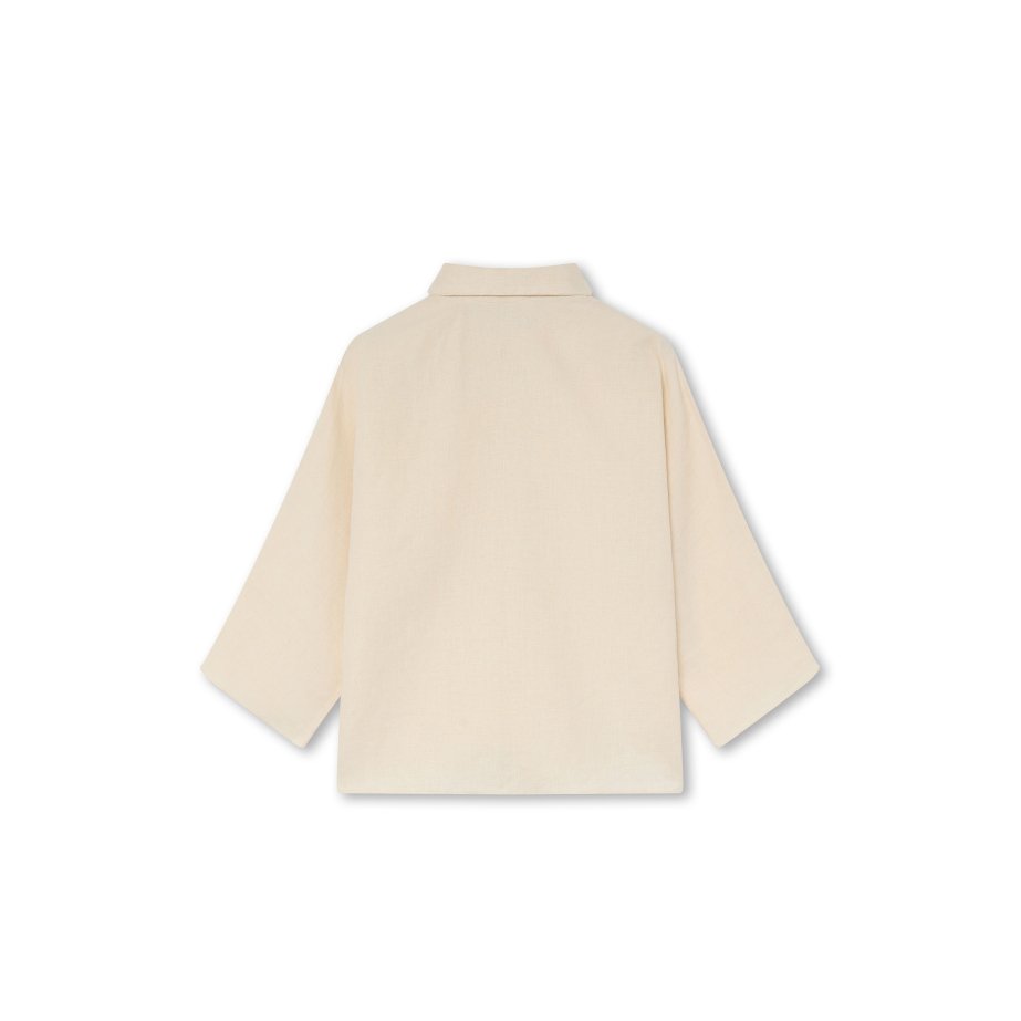 Blusa de Lino Blanco Crudo | Monge Studio