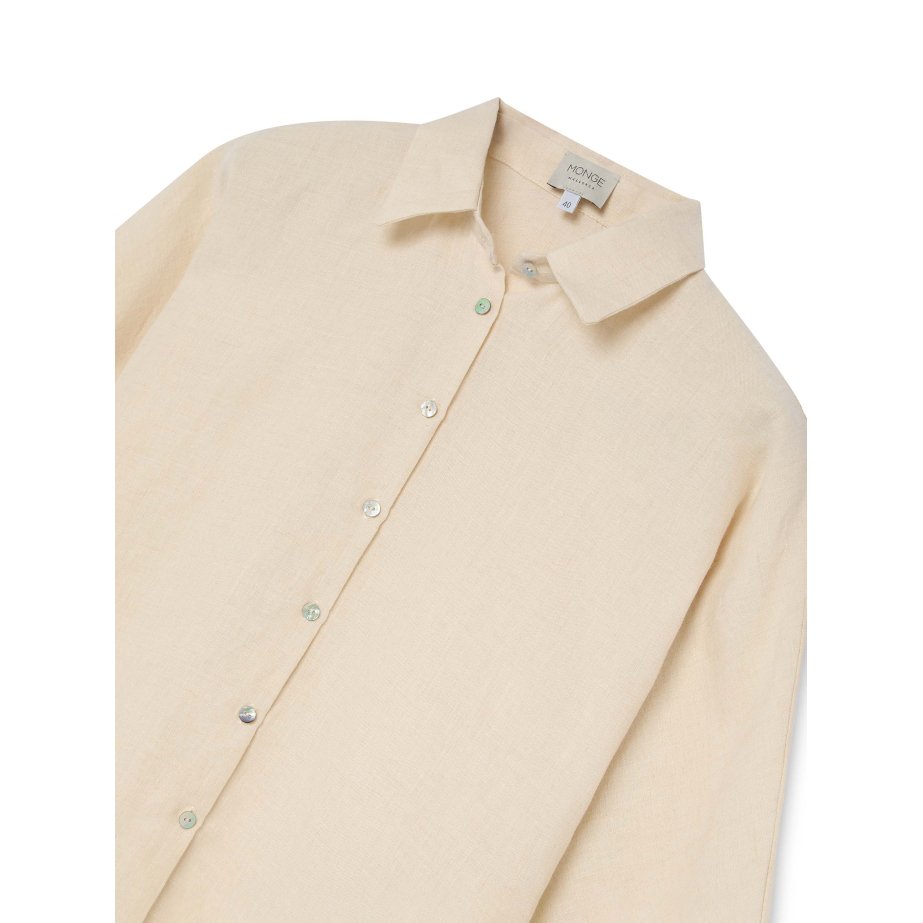 Blusa de Lino Blanco Crudo | Monge Studio