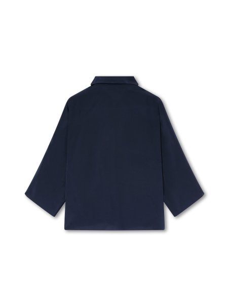 Blusa Seda Azul Marino | Made in Mallorca | Monge Studio