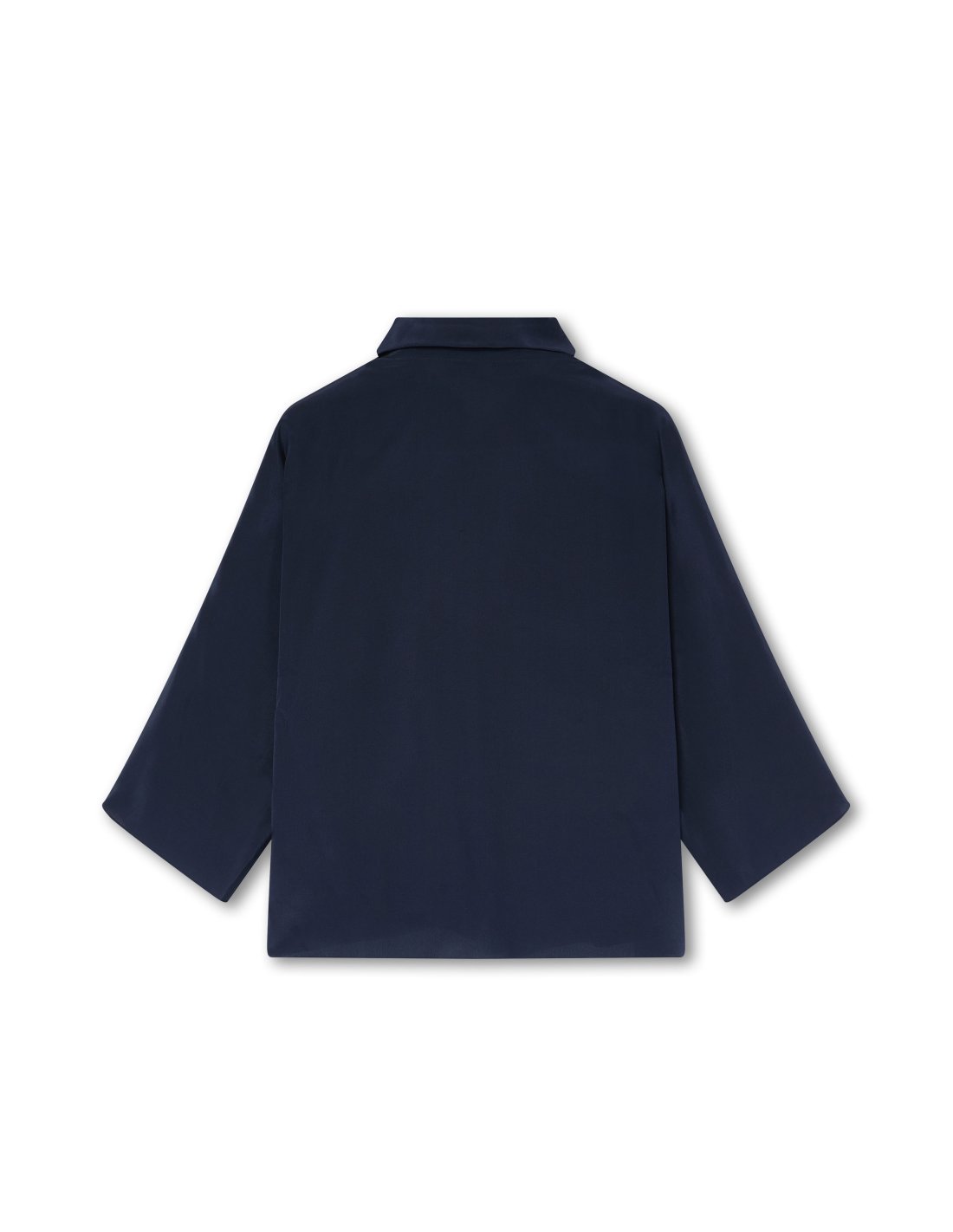 Blusa Seda Azul Marino | Made in Mallorca | Monge Studio