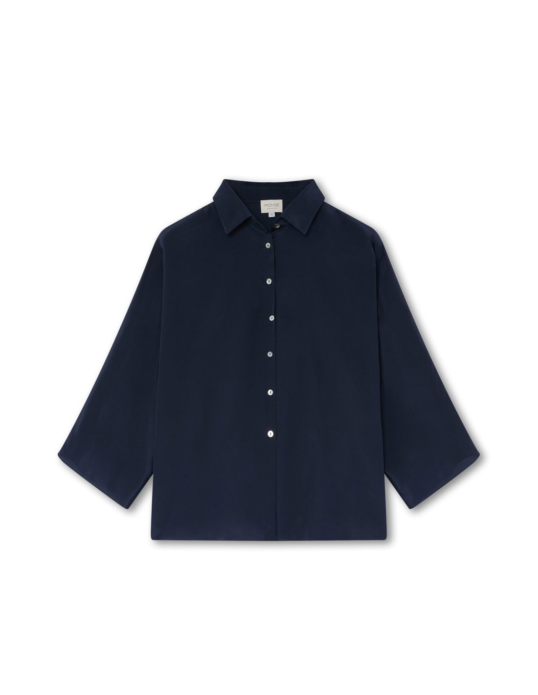 Blusa Seda Azul Marino | Made in Mallorca | Monge Studio 2