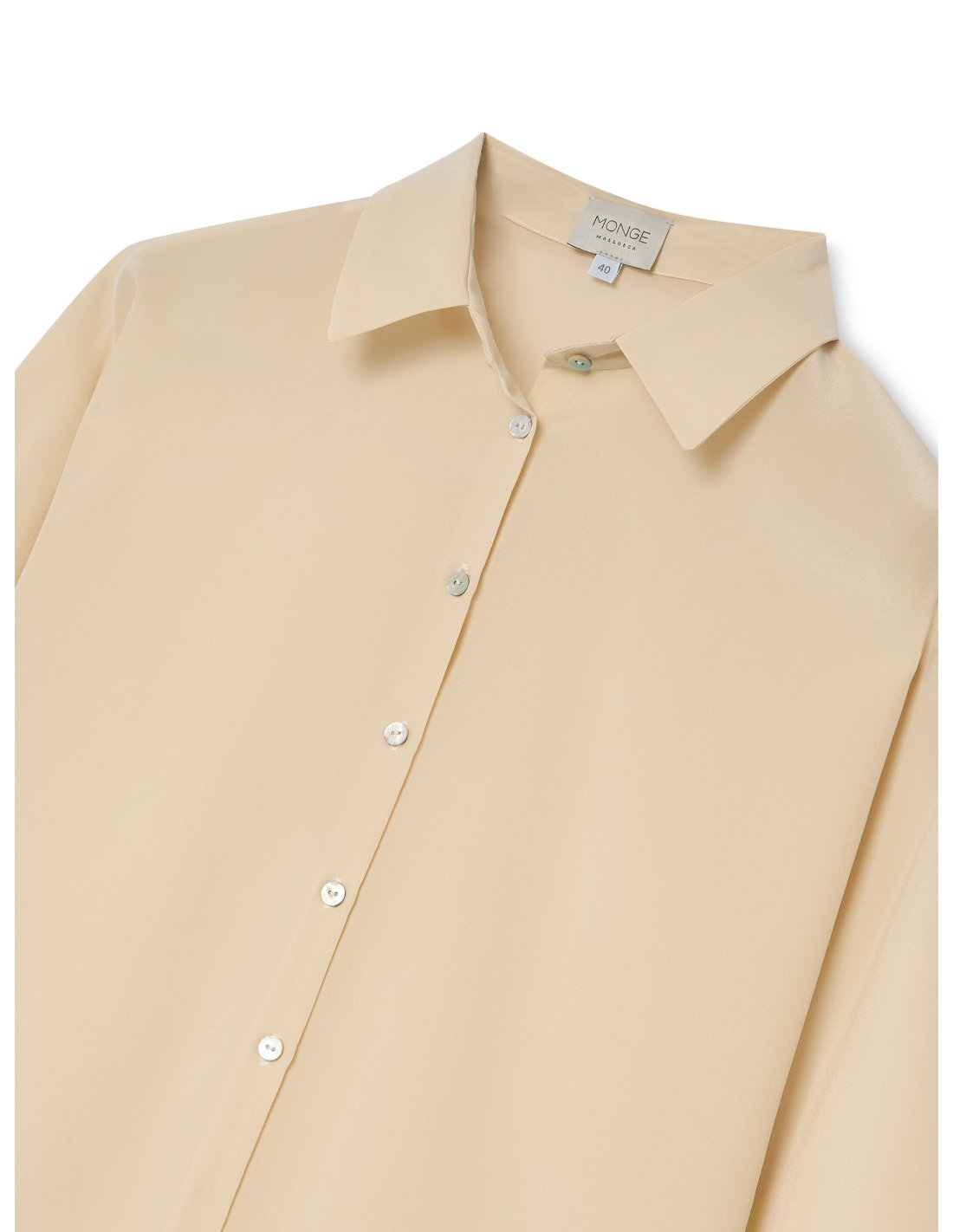 Blusa Seda Blanco Marfil | Made in Spain | Monge Studio 2