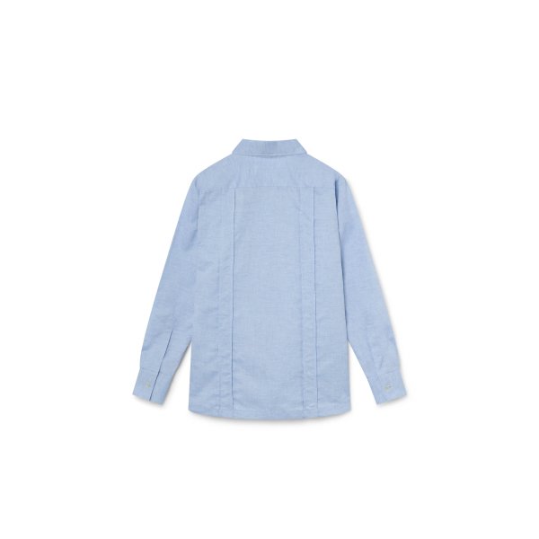 Guayabera Celeste de Algodón y Lino | Monge Studio 2