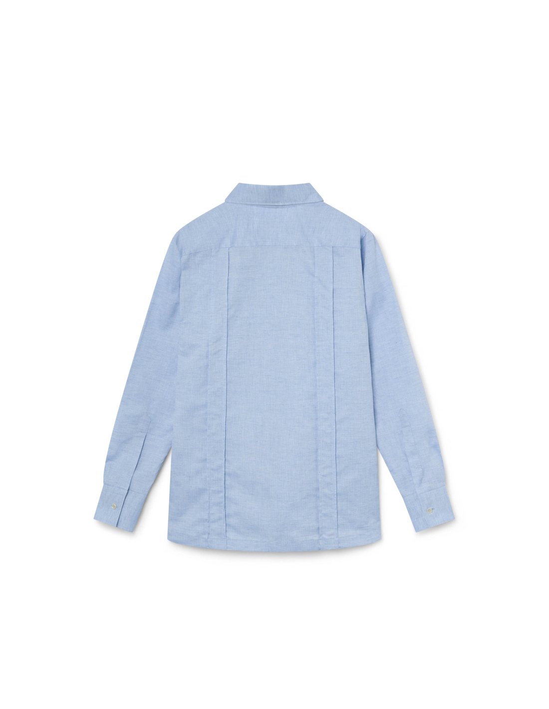 Guayabera Celeste de Algodón y Lino | Monge Studio 2