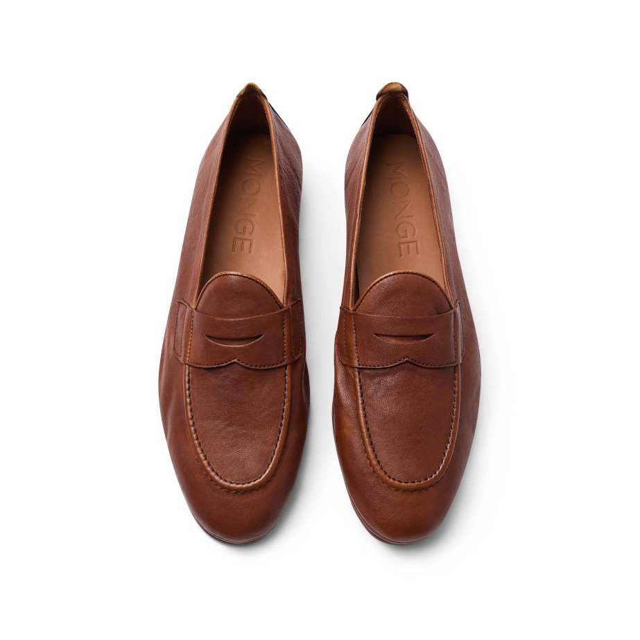 Mocasín Guante de Piel Vegetal Cognac | Hecho en Mallorca | Monge Studio
