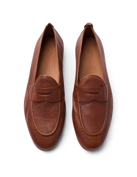 Mocasín Guante de Piel Vegetal Cognac | Hecho en Mallorca | Monge Studio