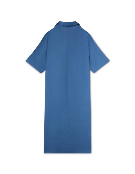 Vestido Lino Europeo Azul | Made in Spain | Monge Studio