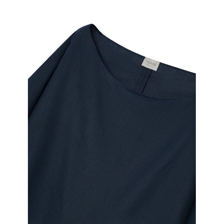 Navy Silk Kaftan Dress | Monge Studio