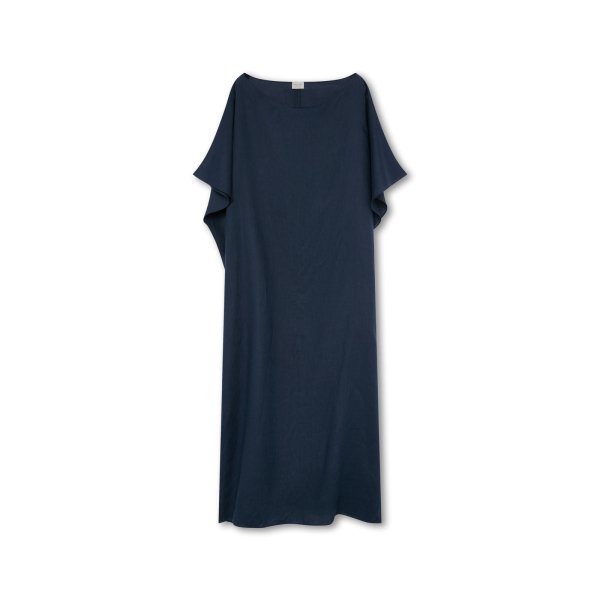 Vestido Kaftán de Lino Azul Marino | Monge Studio