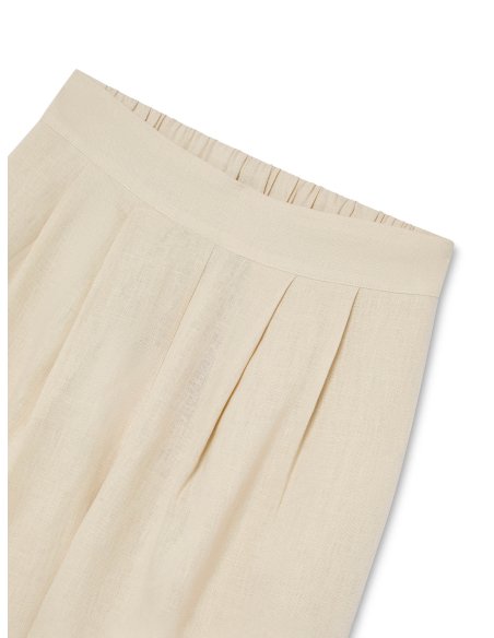 Pantalón de Lino Marfil | Made in Spain | Monge Studio