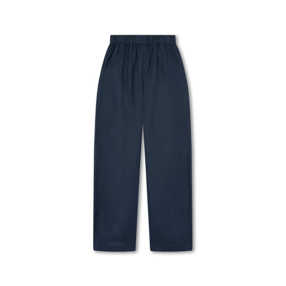 Blue Marine Linen Trousers | Made in Mallorca | Monge Studio