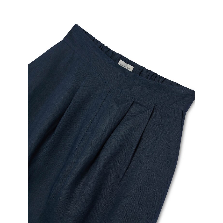 Blue Marine Linen Trousers | Made in Mallorca | Monge Studio