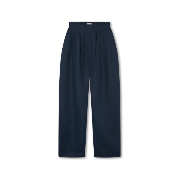 Blue Marine Linen Trousers | Made in Mallorca | Monge Studio