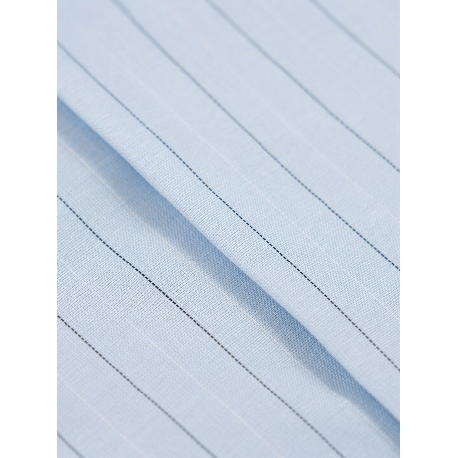 Camisa Algodón y Seda Rayas Azul Cielo | Made in Spain | Monge Studio