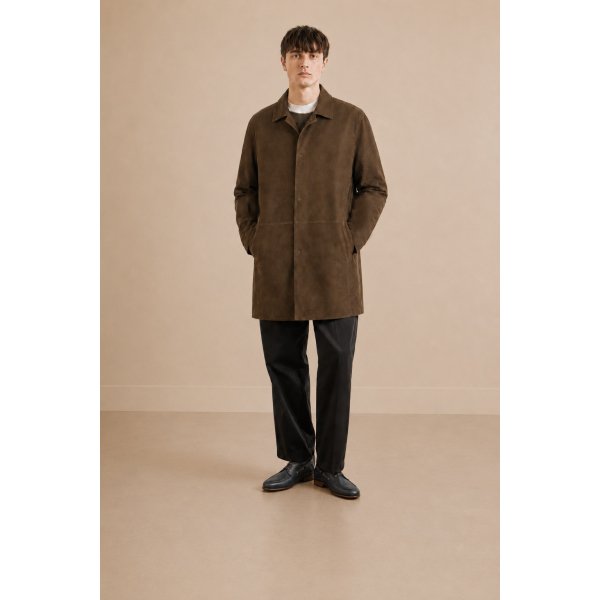 Chaqueta de ante marrón| Monge Studio 2