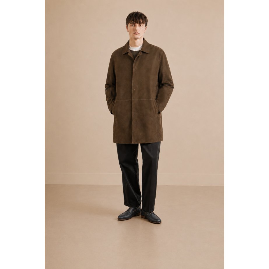 Brown Suede Jacket | Monge Studio