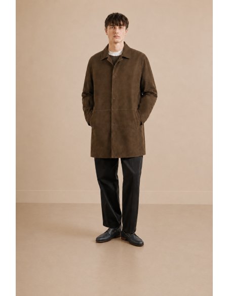 Chaqueta de ante marrón| Monge Studio