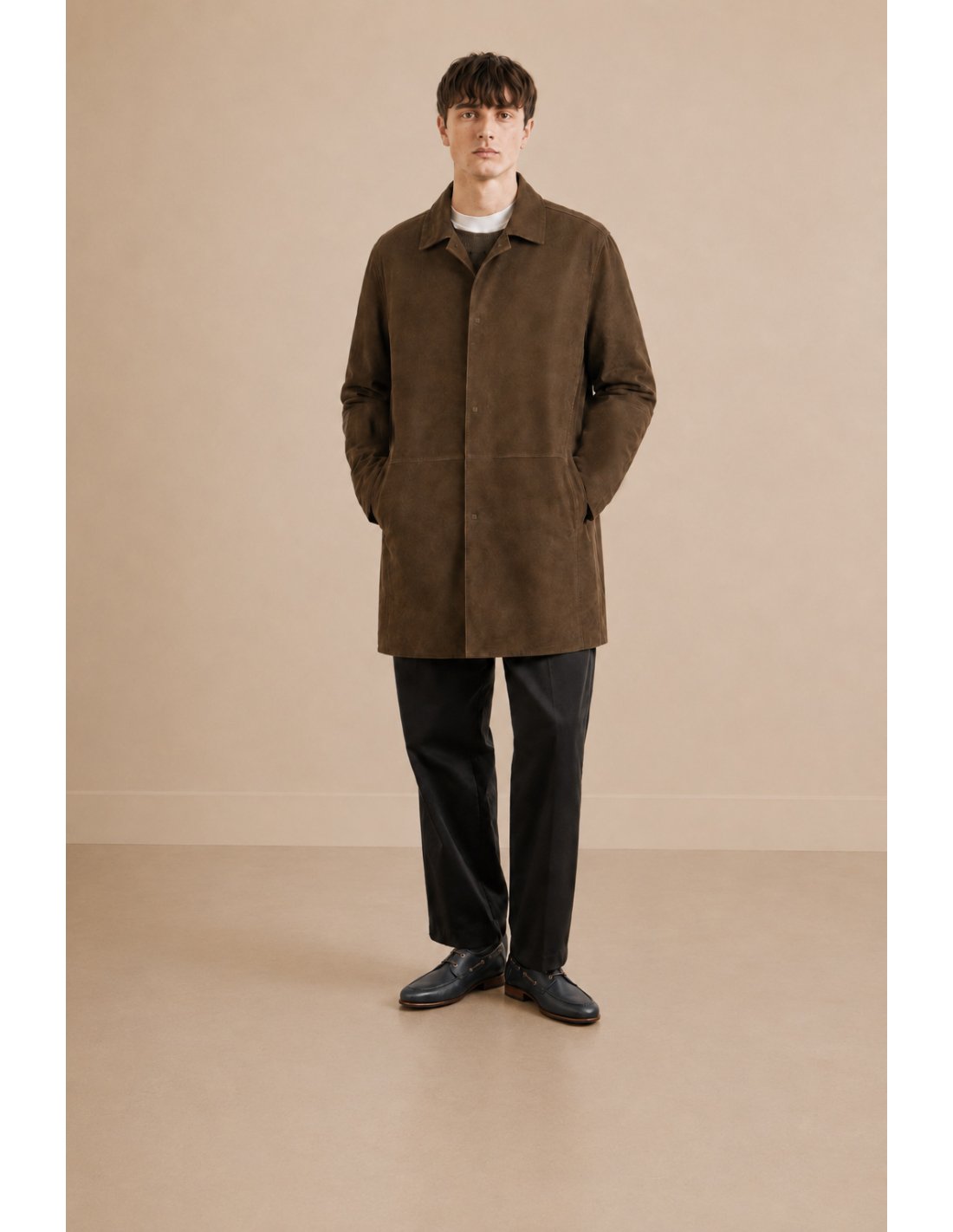 Brown Suede Jacket | Monge Studio 2