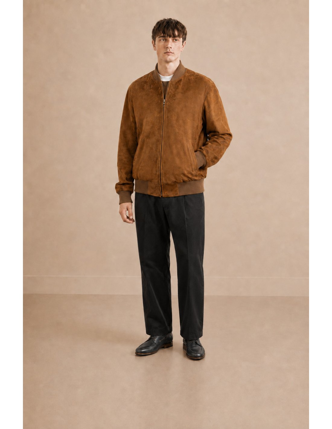 Chaqueta bomber de ante marrón | Monge Studio 2