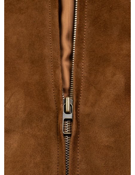 Chaqueta bomber de ante marrón | Monge Studio