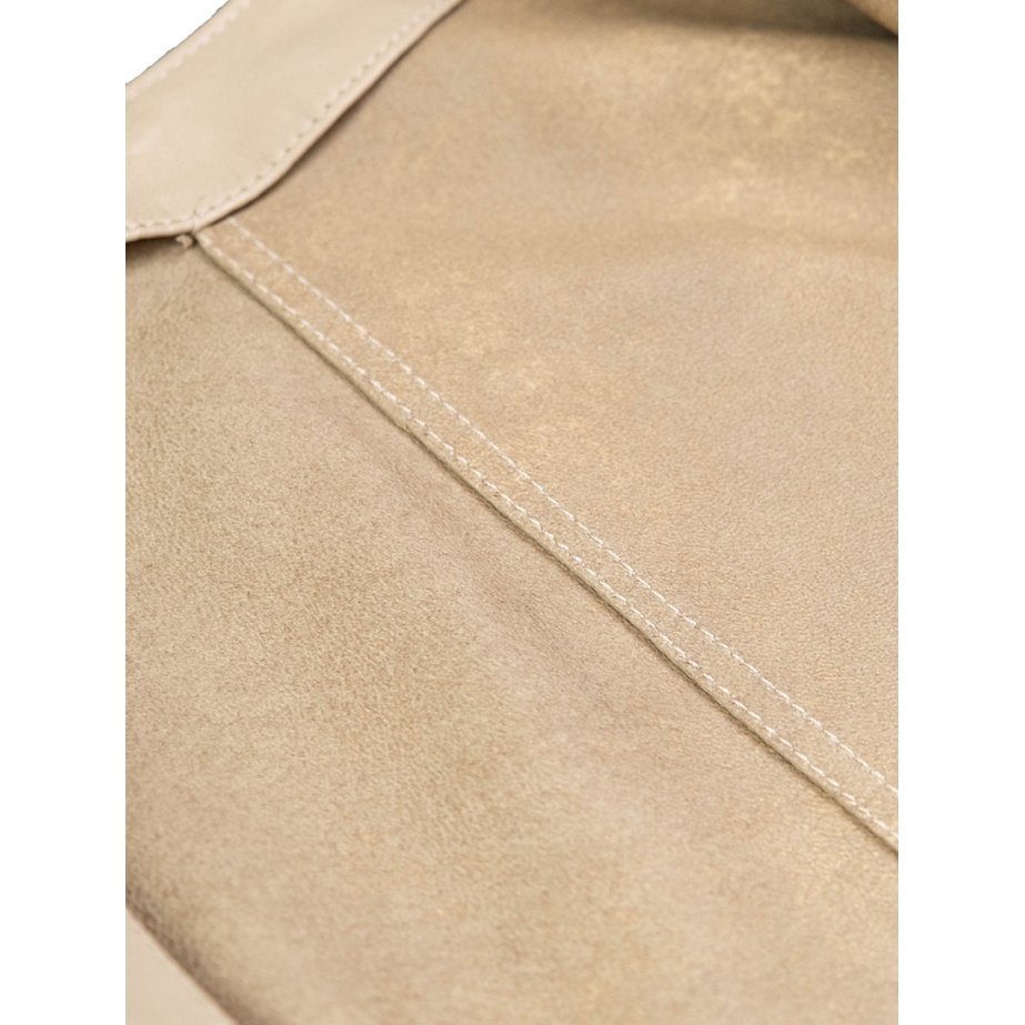 Beige Nappa Lambskin Coat | Monge Studio
