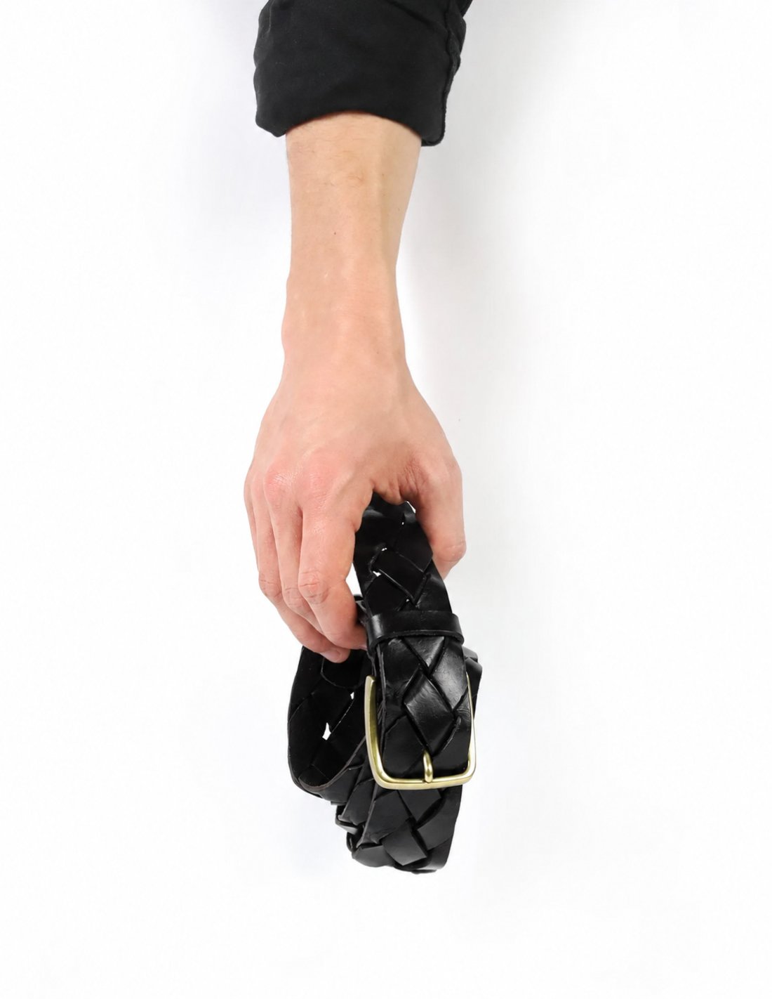 Black Braided Leather Belt | Monge Studio 2