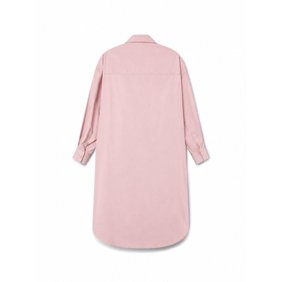 Vestido Camisero Rosa de Popelín | Monge Studio
