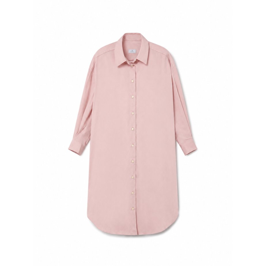 Vestido Camisero Rosa de Popelín | Monge Studio