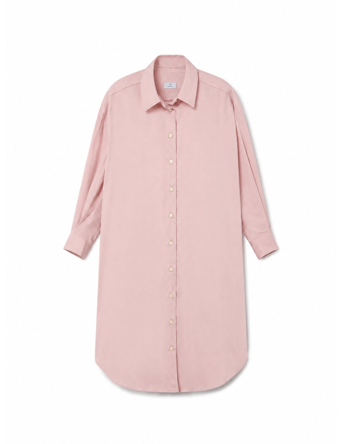 Vestido Camisero Rosa de Popelín | Monge Studio