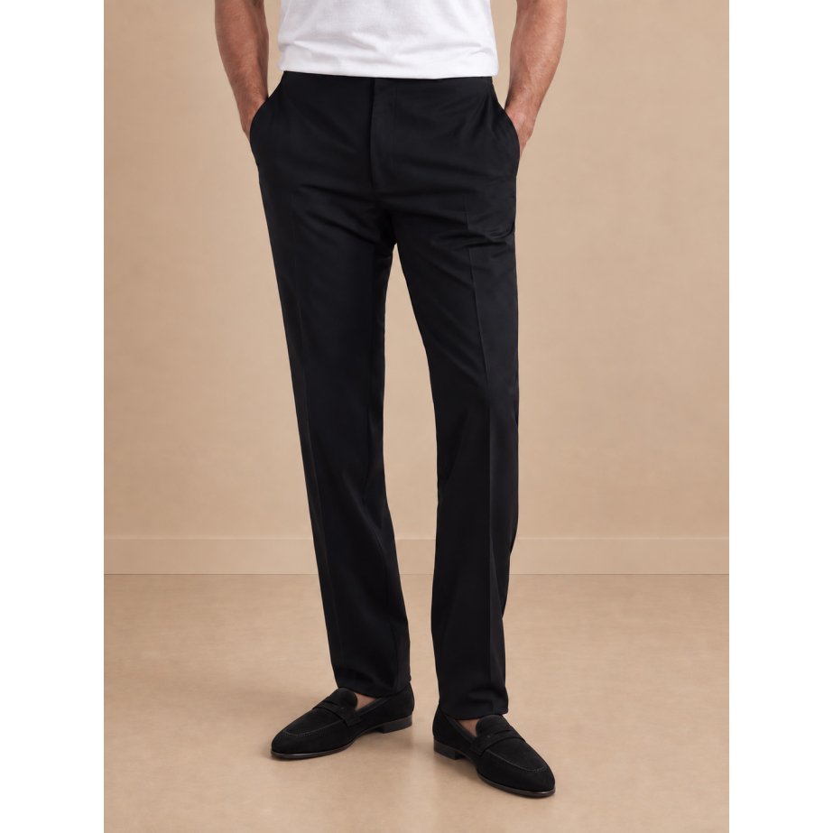 Unlined black nubuck penny loafer