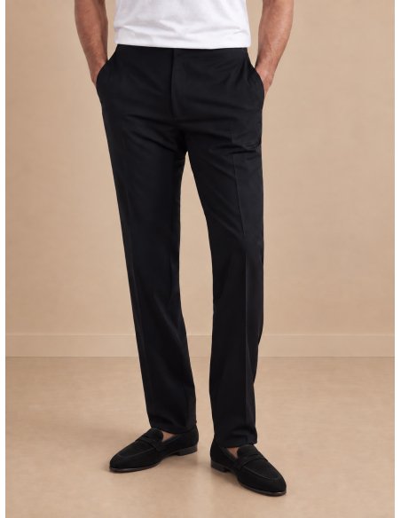 Unlined black nubuck penny loafer