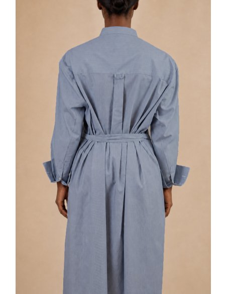 Vestido Bata Milrayas Azul | Monge Studio