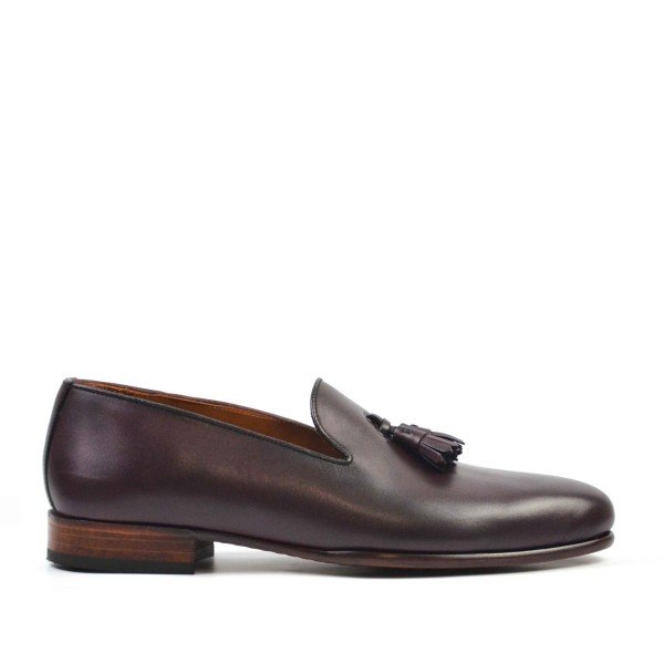 Mocasín Borlas Burdeos - MONGE - Handmade shoes from Mallorca