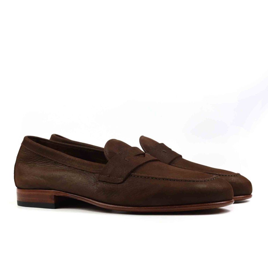 Nubuck Loafers - MONGE - Handmade shoes from Majorca