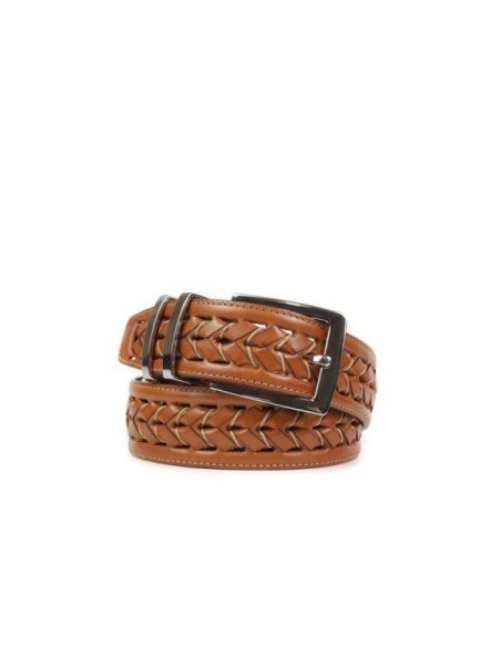 Woven Leather Belt - MONGE - Handmade shoes from Majorca