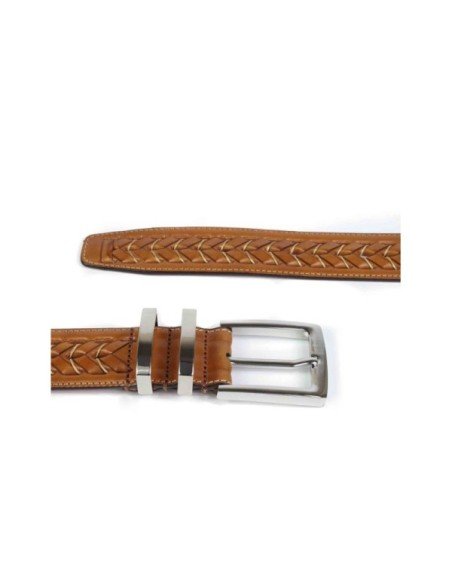 Woven Leather Belt - MONGE - Handmade shoes from Majorca