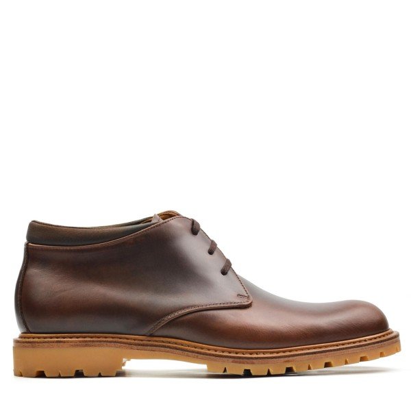 NWT.Murano Chukka Boots.brown leather loafers with a block heel, Tuscan Italian Calf Leather Chukka Boots - Whiskey | Martin  main image 4