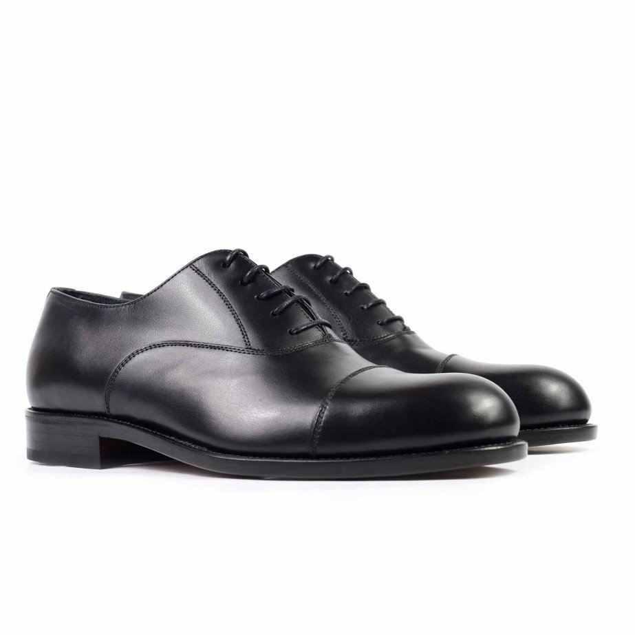 Cap-toe leather oxford shoes - MONGE - Handmade shoes from Majorca